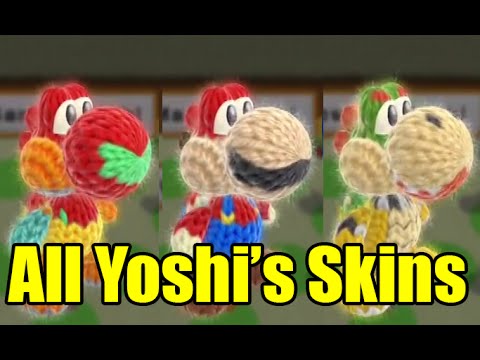 All Yoshi's Woolly World Amiibo Costumes/Skins (So Far) (Smash Bros, Splatoon, Mario Party) - UCwtnZUOk44DCCFFT6QG6LdA