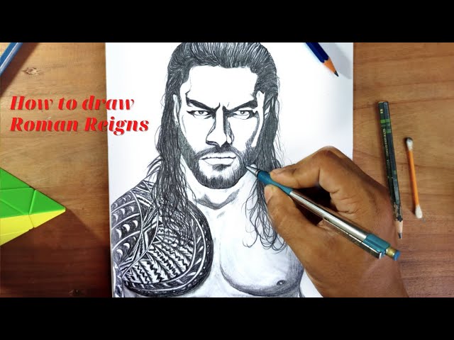 How to Draw WWE Superstar Roman Reigns