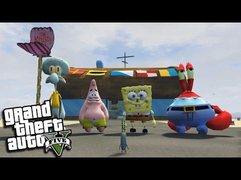 GTA 5 Mods - SPONGEBOB'S "KRUSTY KRAB" w/ SQUIDWARD, MR KRABS & PLANKTON (GTA 5 PC Mods Gameplay) - UCOrd4AWNd6lOgv0UWv84H2g