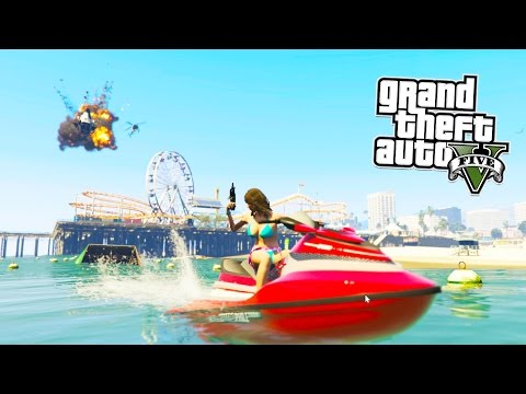 GTA 5 BEACH RAMPAGE!!! GTA 5 PC Online 5 Star DESTRUCTION and POLICE Getaway! (GTA 5 PC Gameplay) - UC2wKfjlioOCLP4xQMOWNcgg