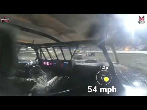 #0 Mason Beck - USRA Stock Car - 3-23-2024 Arrowhead Speedway - In Car Camera - dirt track racing video image