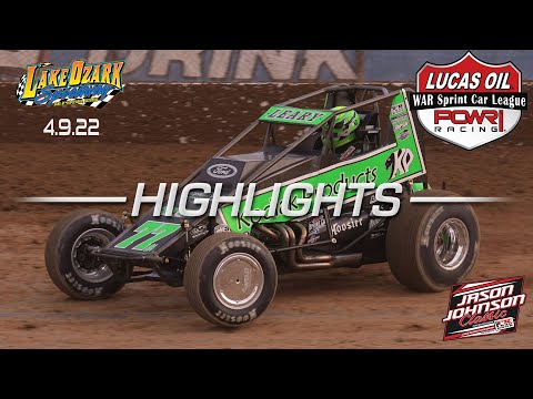 4.9.22 Lucas Oil POWRi WAR Sprint Car League at Lake Ozark Speedway Highlights - dirt track racing video image