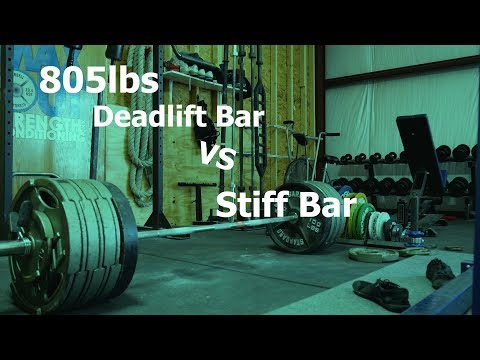 Battle of the bend ep.1- 805lb/365kg on a deadlift bar vs Stiff bar (conventional) - UCM3hG9mDDKH-TkvkJgybwug