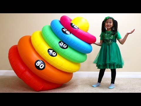 Jannie Pretend Play Magic Stacking Rings Transform Colors for Kids