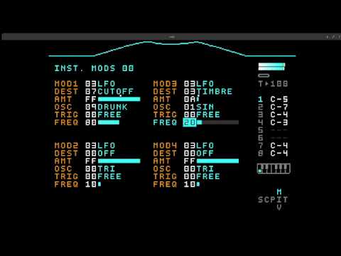 Playing with LFOs (Dirtywave M8 V3)
