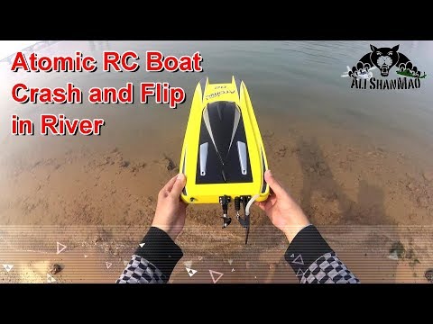 Atomic RC Speed boat Crash and Flip in River - UCsFctXdFnbeoKpLefdEloEQ