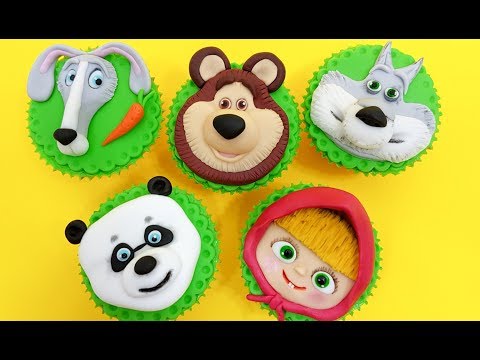 MASHA and The BEAR Cupcakes Decorating with Fondant by Cakes StepbyStep - UCjA7GKp_yxbtw896DCpLHmQ