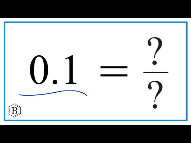 What Is 0 1 As A Fraction StuffSure