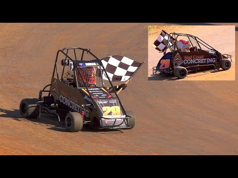Junior Quarter Midgets race 18 # Laang Speedway 28-4-2024 - dirt track racing video image