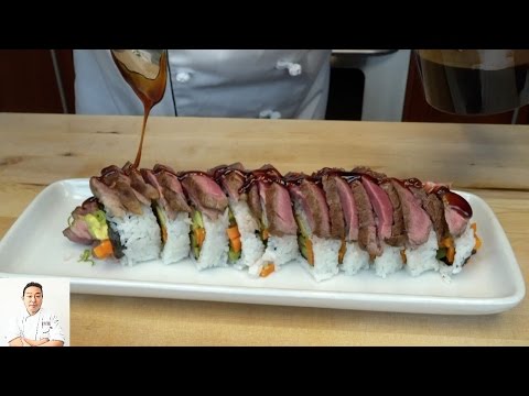 Steak Lovers Sushi Roll - How To Make Sushi Series - UCbULqc7U1mCHiVSCIkwEpxw