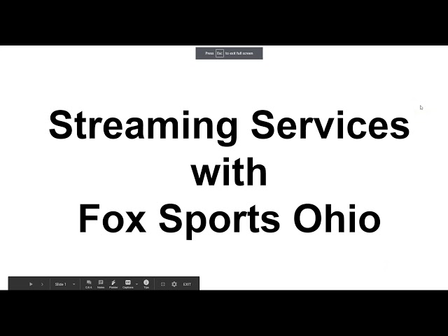 What Streaming Service Has Fox Sports Ohio?