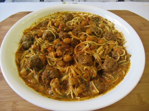 ASH KOFTA SPAGHETTI AND MEATBALLS RECIPE KOFTA RAMZAN SOUP RECIPES  CUISINE آش کوفته دار افغانی