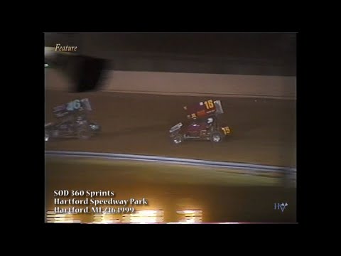 Sprints on Dirt (360s) - Hartford Speedway Park - Hartford, MI July 16, 1999 - dirt track racing video image