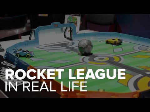 We played Rocket League in real life with Hot Wheels at Toy Fair - UCOmcA3f_RrH6b9NmcNa4tdg