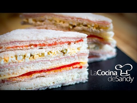 Sandwiches de miga receta sandwich jamon tomate pimiento huevo - UCG07X4YYBTCEgLtSJik_dsA