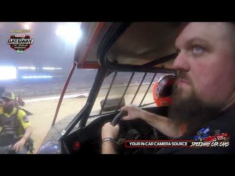 Jeff Parsons at the Gateway Dirt Nationals 2023 with his Open Wheel Modified - In-Car Camera - dirt track racing video image