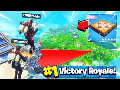 new bouncer pad shopping cart at max height fortnite battle royale with muselk - muselk fortnite videos