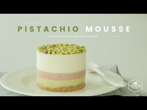 색소 NO! 피스타치오 크림치즈 무스케이크 만들기:Pistachio cream cheese mousse cake Recipe:ピスタチオムースケーキ -Cookingtree쿠킹트리