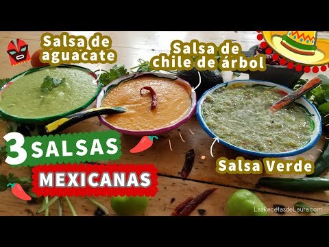 3 Recetas de Salsas Picantes MEXICANAS : Chile de Arbol, salsa verde y de aguacate - UCbtJ9-FGxyT76V5ebEDNhgg