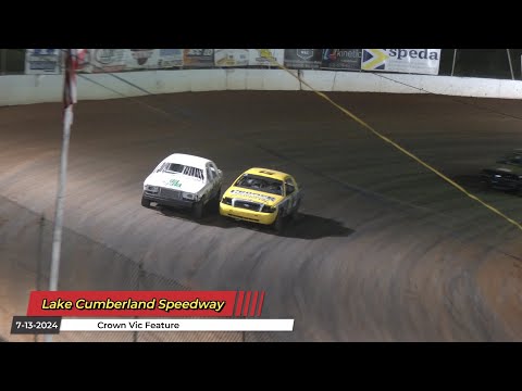 Lake Cumberland Speedway - Crown Vic Feature and Heat - 7/13/2024 - dirt track racing video image