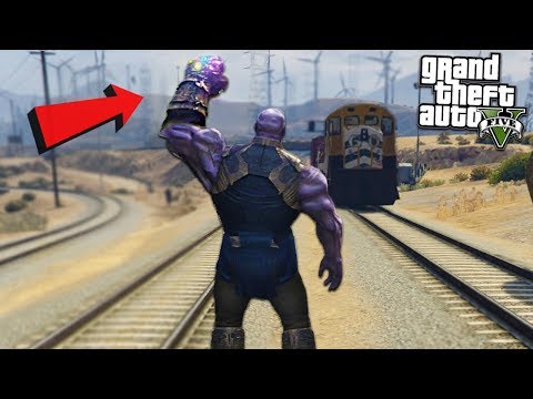 THANOS DESTROYS TRAIN w/ INFINITY - GTA 5 Mods - UCAbdeLiTPdjk1X2TY_ZdLDw