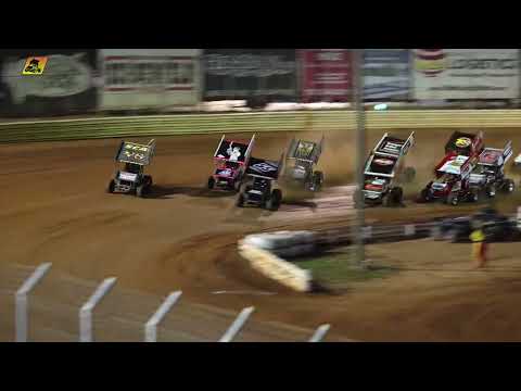 Highlights from the 410 Sprint Car main event at BAPS Motor Speedway on April 14 - dirt track racing video image