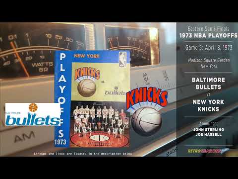 NBA Playoffs Game 5 - Baltimore Bullets vs New York Knicks - Radio Broadcast video clip