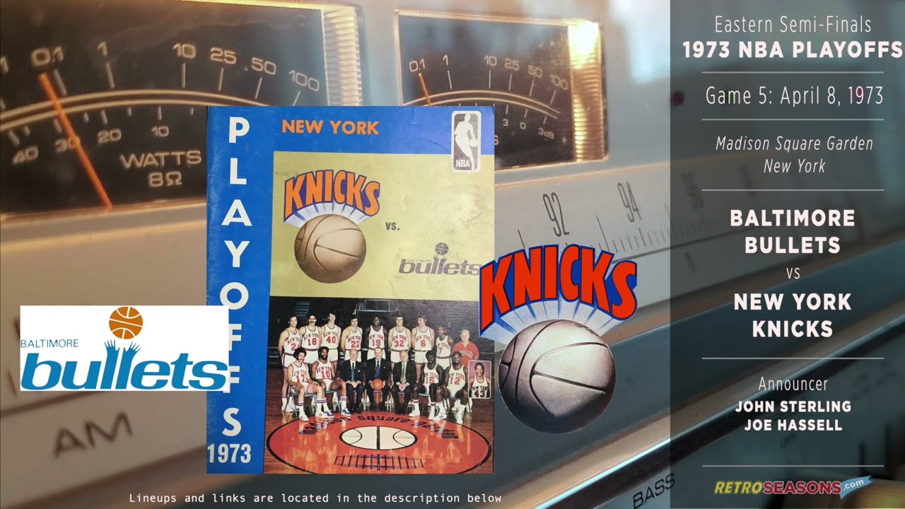 NBA Playoffs Game 5 - Baltimore Bullets vs New York Knicks - Radio Broadcast video clip