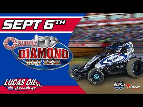 USAC RETURNS TO LUCAS OIL SPEEDWAY - dirt track racing video image