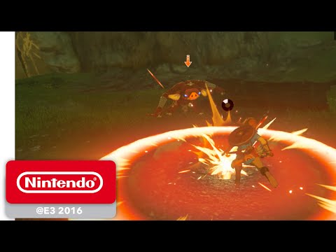 The Legend of Zelda: Breath of the Wild - Weapons and Combat Gameplay - Nintendo E3 2016 - UCGIY_O-8vW4rfX98KlMkvRg