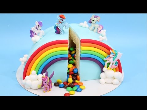 How to make M&M PIÑATA Rainbow My Little Pony Cake by CakesStepbyStep - UCjA7GKp_yxbtw896DCpLHmQ