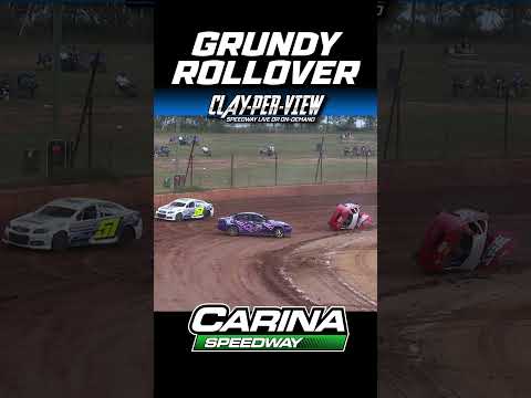 CPV SHORTS | Brian Grundy Rollover #speedway #dirttrackracing #productionsedans - dirt track racing video image