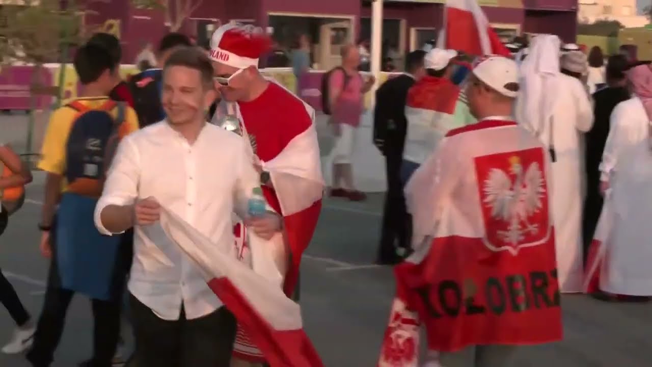 LIVE: Soccer fans arrive to watch France play Poland