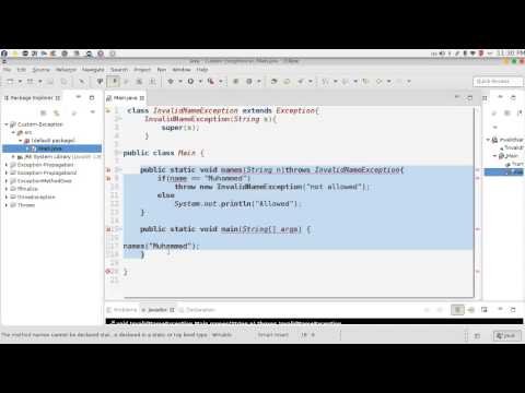 97 Java advanced Exception Handling Custom Exception الاستثناء