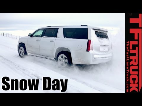 4x4 vs 4-Auto vs Snowstorm: Chevy Suburban 4WD Snow Day Review - UCO-85LYfB61OP4SRAgpfncw