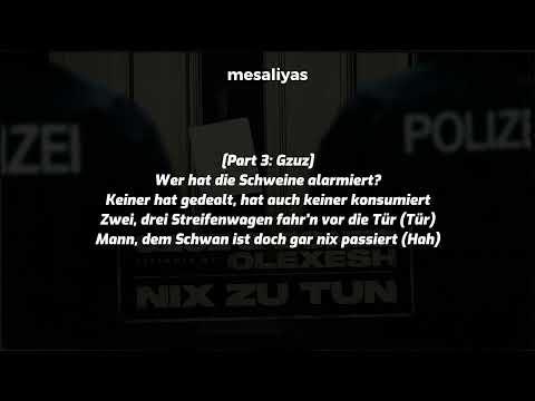 Gzuz & Bonez feat. Olexesh – Nix zu tun / LYRICS VIDEO