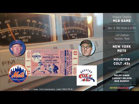 New York Mets vs Houston Colt .45s - Game 2 of DH - Radio Broadcast video clip