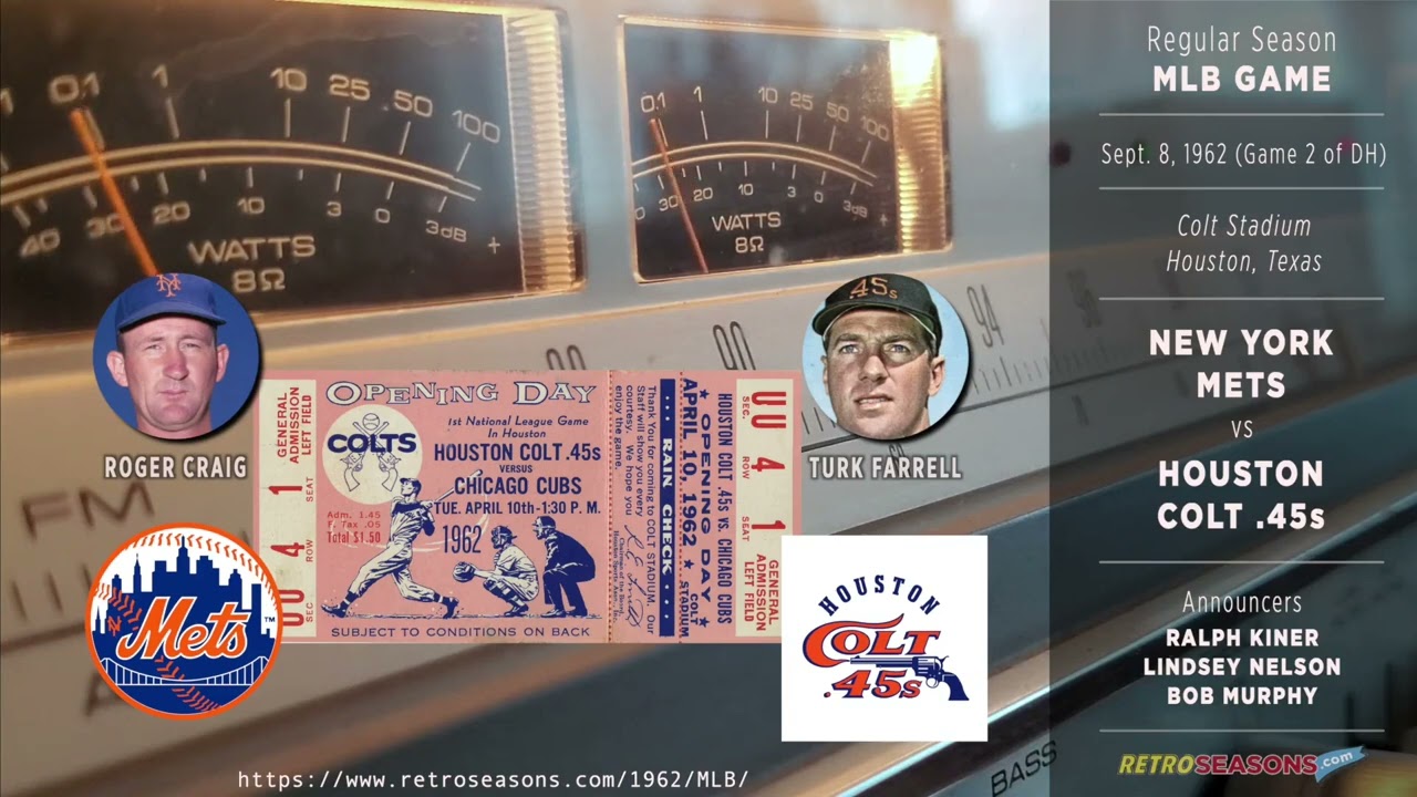 New York Mets vs Houston Colt .45s - Game 2 of DH - Radio Broadcast video clip