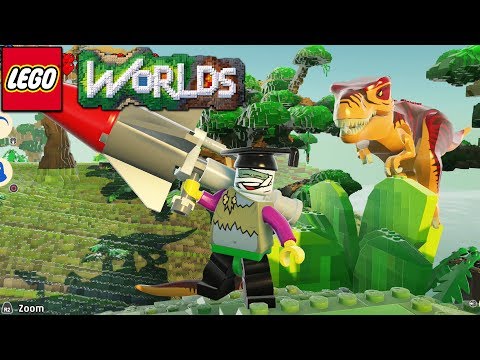 Lego Worlds - Shooting Dinosaurs With A Megazooka! [26] - UCj5i58mCkAREDqFWlhaQbOw