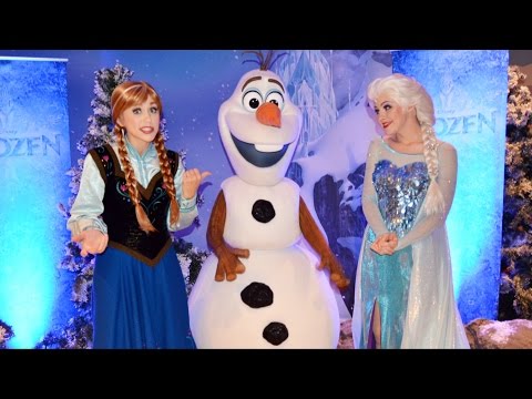 FROZEN Anna & Elsa w/Olaf Meet at Disney Cruise Line Event; Talk Personal Flurries, Sunscreen & Sven - UCe-gHr2O_LP7t0YJYHZQZlg