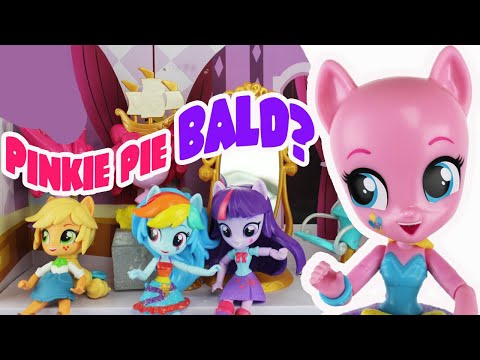 My Little Pony Pinkie Pie Goes Bald?!! "Switch-A-Do Hair Salon with Rarity, Rainbow Dash - UC6V_t1Fxc46gBzqYTjIvMrw