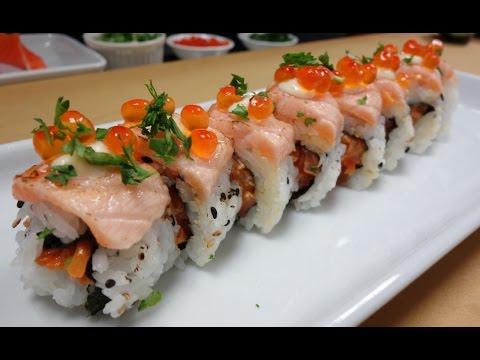 Crazy Salmon Roll - How To Make Sushi Series - UCbULqc7U1mCHiVSCIkwEpxw