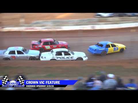 Crown Vic Feature - Cherokee Speedway 2/25/24 - dirt track racing video image