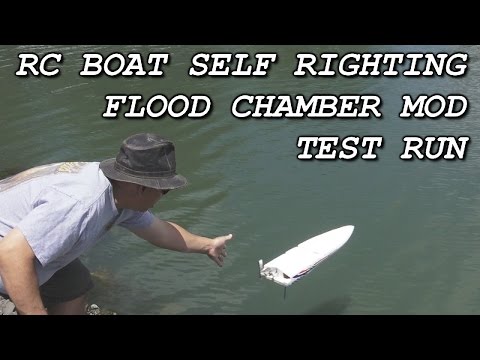 RC Boat Self Righting Flood Chamber Mod Test Run - UC9uKDdjgSEY10uj5laRz1WQ