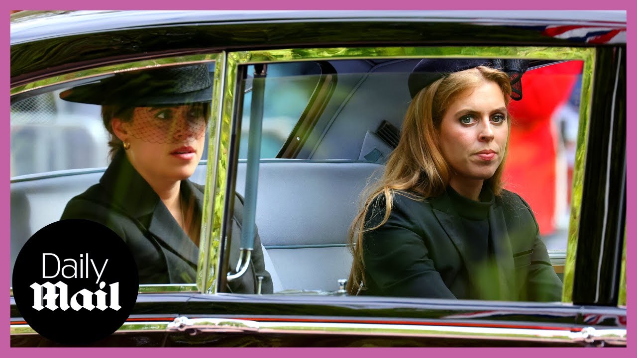 Emotional Princess Beatrice leaves Queen Elizabeth II’s funeral with family