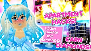 Easiest Ways To Earn Diamonds And More Apartment Hacks In - how to get free money on roblox royal high