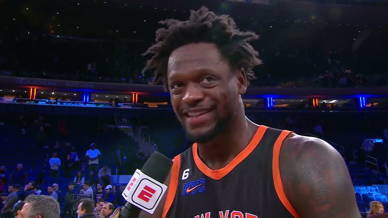 Julius Randle reacts to his 75th 25-5-5 performance 👏 | NBA on ESPN