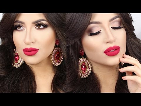 ♡ Soft Smokey Eye & Red Lips Holiday ♡ Make Up Tutorial | Melissa Samways - UCW6Y7bWm7MaJyJY2M0Zduig