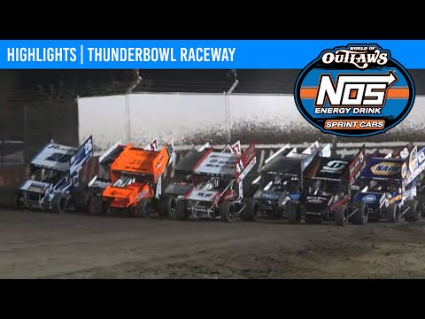 World of Outlaws NOS Energy Drink Sprint Cars at Thunderbowl Speedway, March 12, 2022 | HIGHLIGHTS - dirt track racing video image