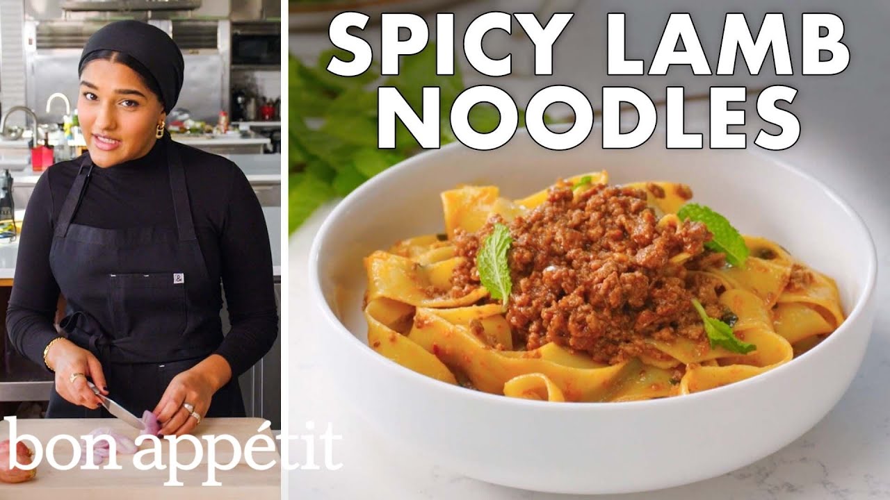 Zaynab Makes Slicked & Spicy Lamb Noodles | From The Test Kitchen | Bon Appétit
